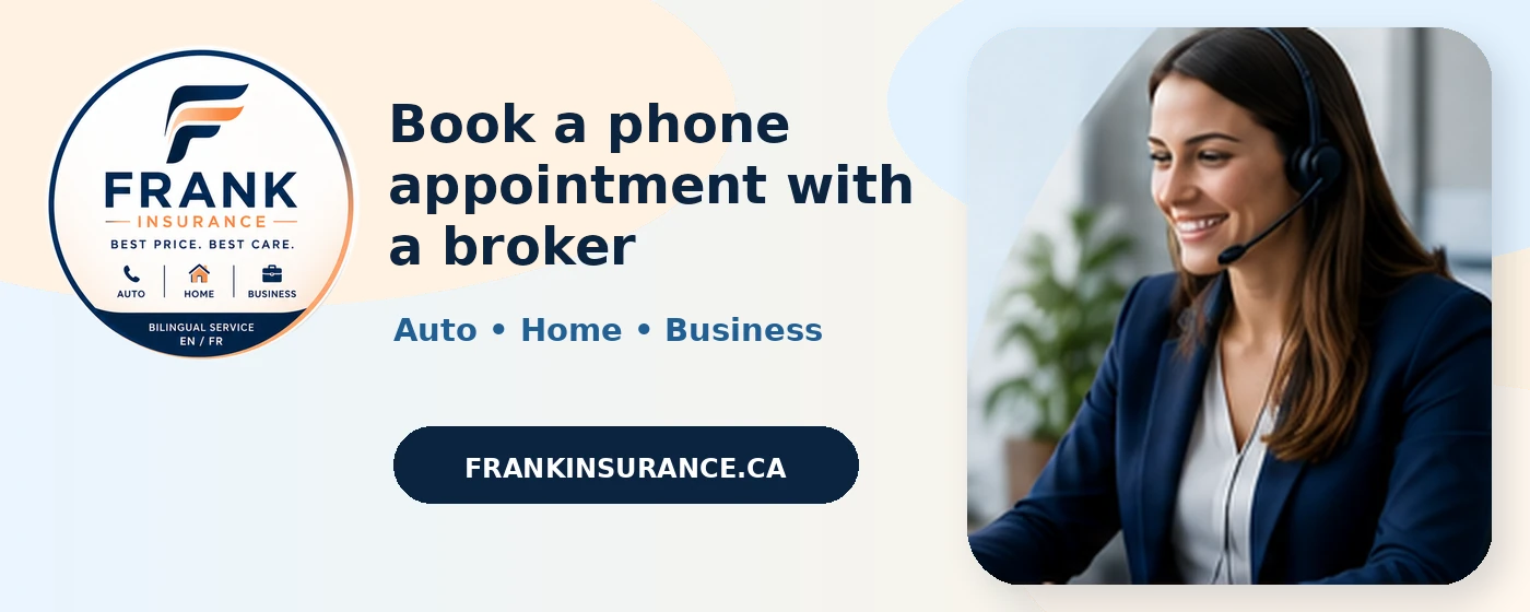 Book a phone appointment with a broker through Frank Insurance